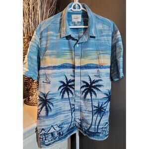 Red Head Tropical Hawiian Shirt Mens Vacation Button Down Short Sleeve Sz 2XL